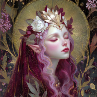 Poster de Arte de Fantasia da Rainha Deusa Elfa