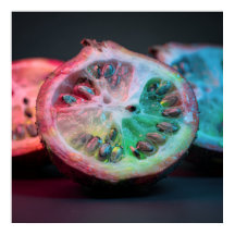 Poster de Arte de Fruta Exótica Citrus Neon II | V