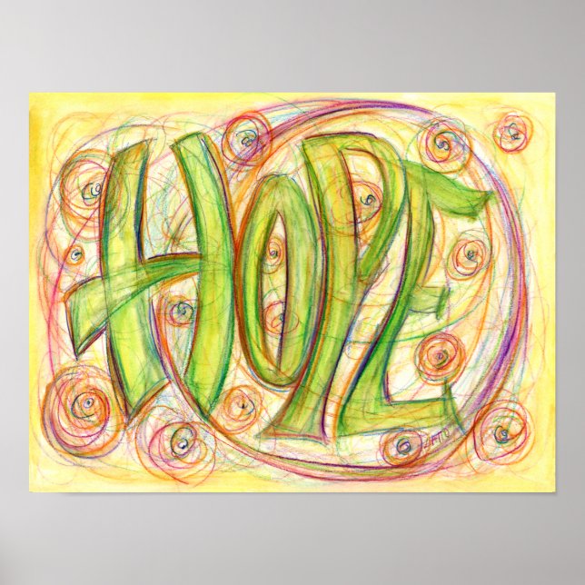 Poster de Arte de Palavra de Coragem Inspiracional (Frente)