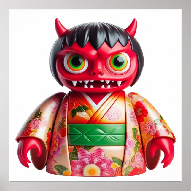 Poster de Arte de Parede de Boneca Fofo Monstro pa (Frente)