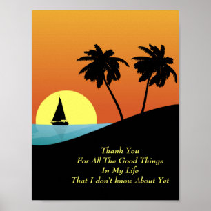 Poster De Arte De Parede De Citação De Gratidão