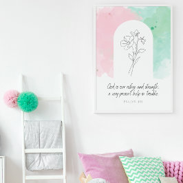 Poster De Arte De Parede De Flor Encascada Psalm 4