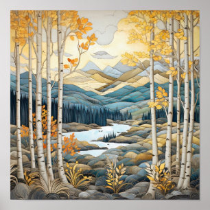 Poster de Arte de Parede Neutral na Paisagem das M