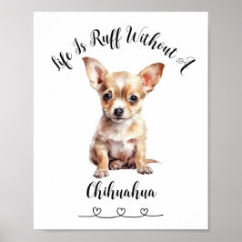 Poster de Arte de Pet Pet Chihuahua Personalizada
