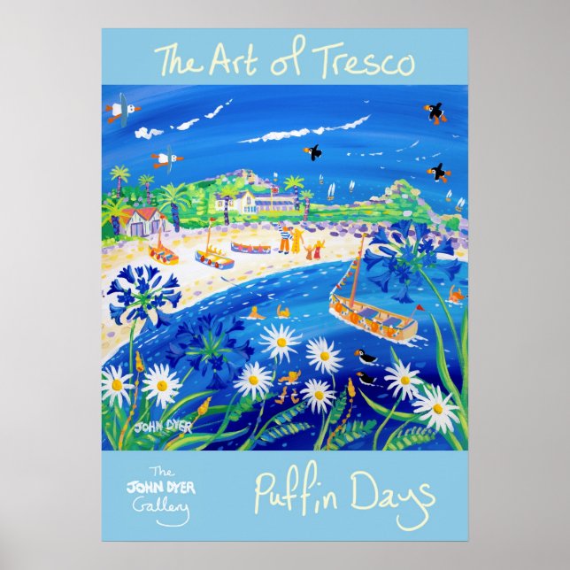 Poster de Arte: Dias Puffin, Arte de Tresco (Frente)
