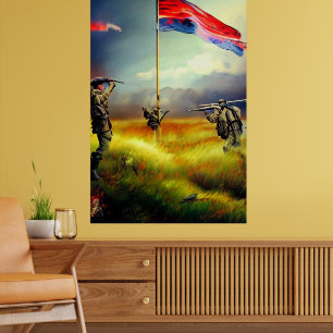 Poster de Arte Digital AI do Soldier Moderno #02
