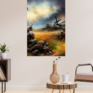 Poster de Arte Digital AI do Soldier Moderno #03