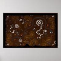Poster de Arte do Deserto Australiano