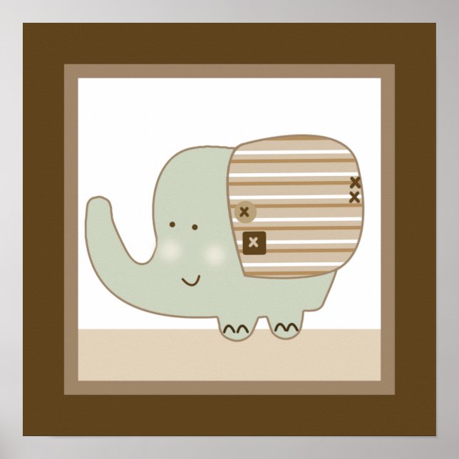 Poster de Arte do Elefante Safari Sonoro (Frente)