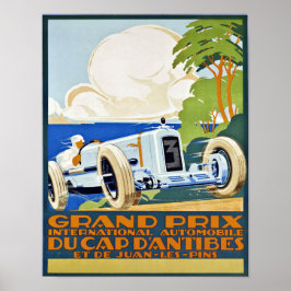 Poster de arte do grande prix art retro automobile