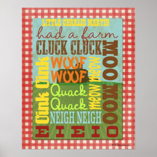 Poster de Arte do Metrô de fazenda - O velho MacDo