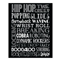 Poster de Arte do Metrô de Hip Hop Dance