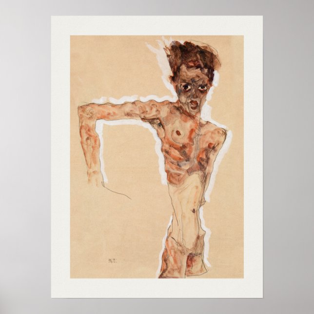 POSTER de ARTE: EGON SCHIELE AUTORETRAIT : 1911 (Frente)