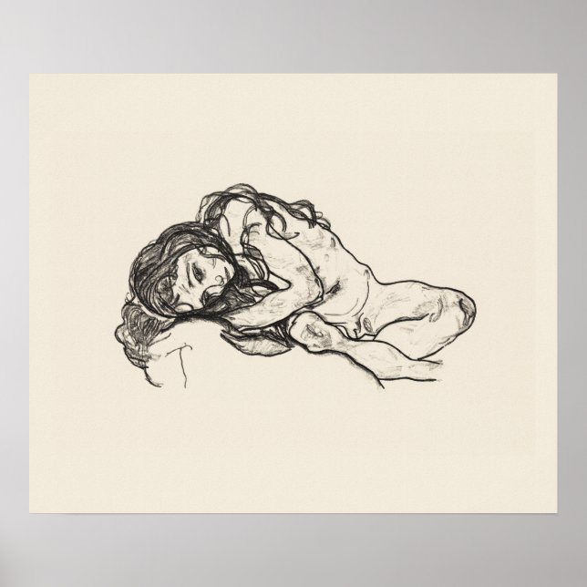 POSTER de ARTE: EGON SCHIELE: GAROTA 1918 (Frente)