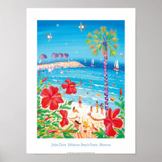 Poster de Arte: Festa de Praia de Hibiscus, Menton