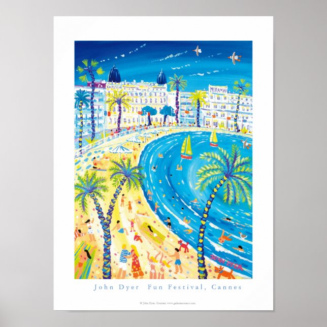Poster de Arte: Festival de Diversão Cannes, Franç (Frente)