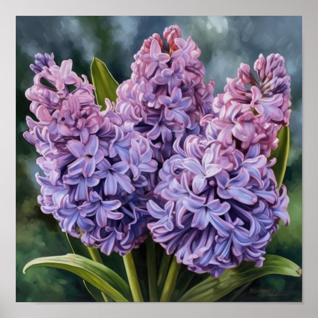 Poster de Arte Flor de lavanda Hyacinne (Frente)