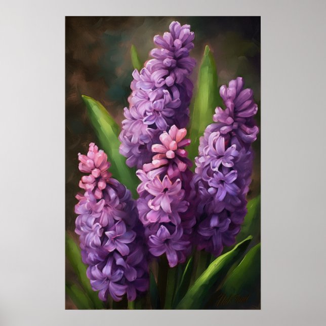 Poster de Arte Flor de lavanda Hyacinne (Frente)