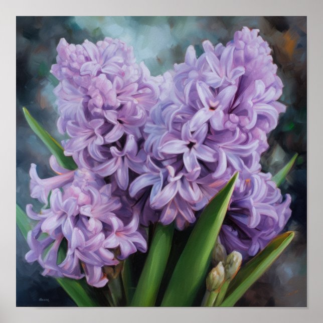 Poster de Arte Flor de lavanda Hyacinne (Frente)