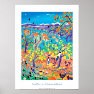 Poster de Arte: Limões Adoráveis na Ligúria, Itáli