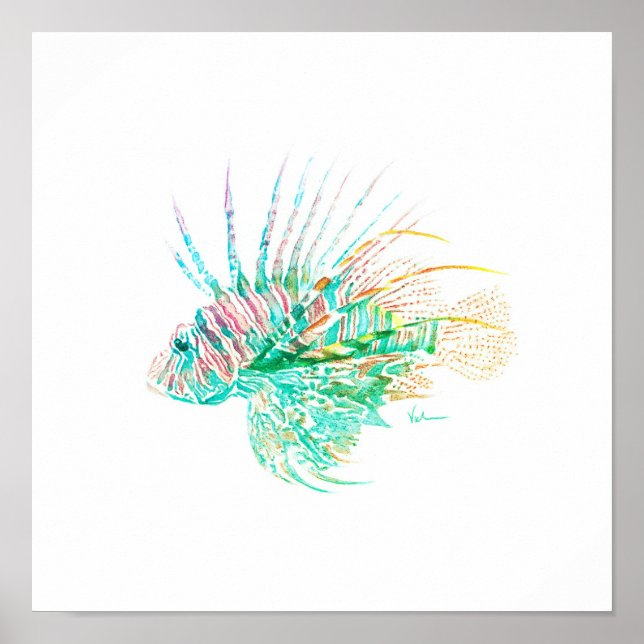 Poster de Arte Lionfish (Frente)