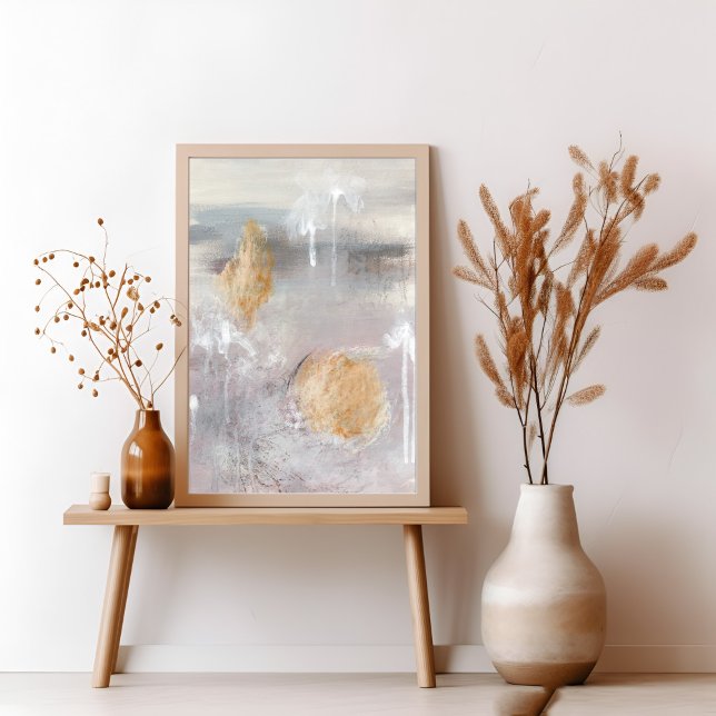 Poster de arte moderna minimalista de cinza neutra (Criador carregado)