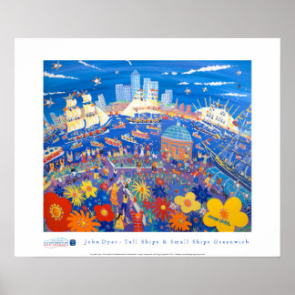 Poster de Arte: Navios Altos e Pequenos Navios em