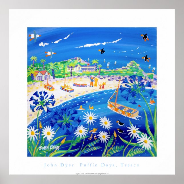Poster de arte: Puffin days, Tresco (Frente)