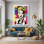 Poster de Arte Retrorna de Parede Pop vibrante<br><div class="desc">Elevem seu espaço com este vibrante retrato de pop, uma incrível mistura de design e talento moderno. Esta poster gerada por IA é uma adição perfeita a qualquer decoração de casa ou escritório, trazendo cores ousadas e uma composição viva para suas paredes. Ideal para fãs da cultura pop e da...</div>