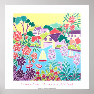 Poster de Arte: Rosas sobre Helford, Cornwall