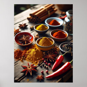 Poster de Arte Russo Spice Kitchen Wall