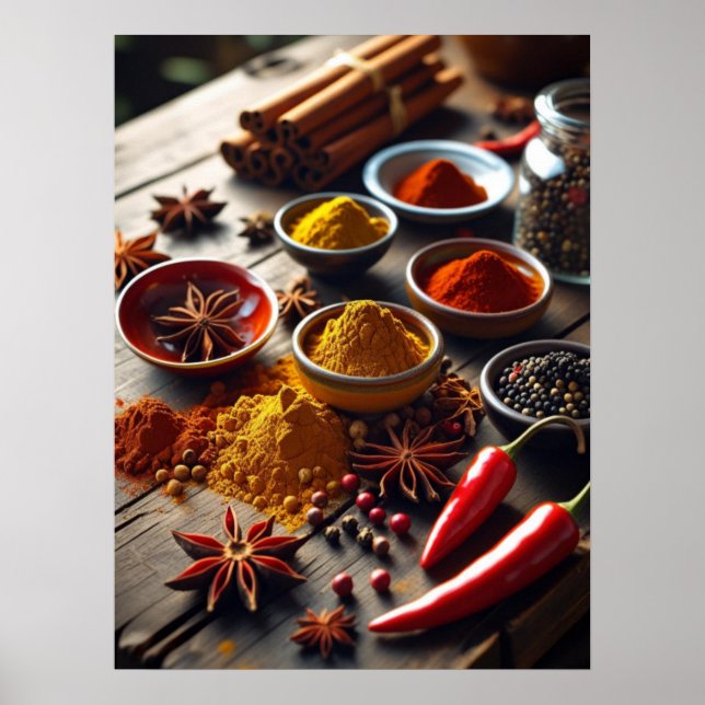 Poster de Arte Russo Spice Kitchen Wall (Frente)