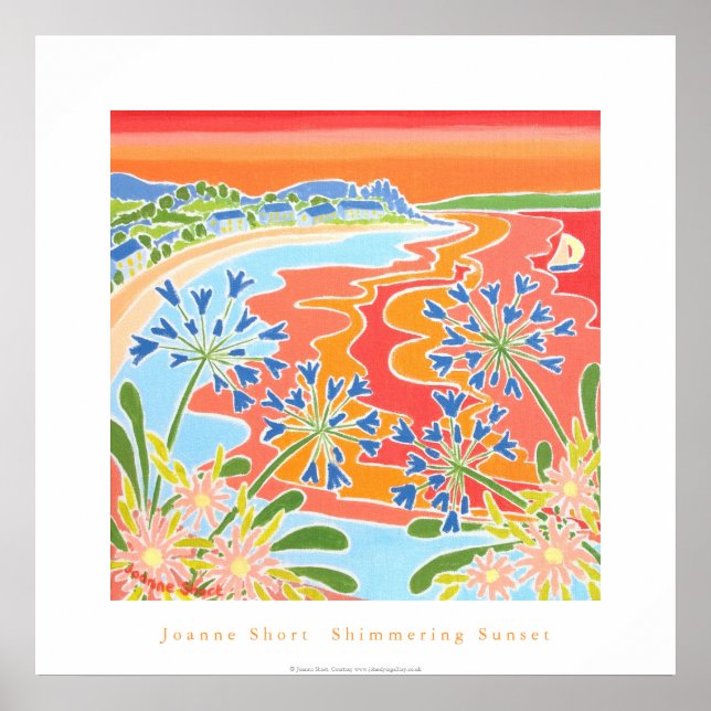 Poster de Arte: Shimmering Sunset, Tresco, Cornwal (Frente)