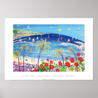 Poster de Arte: Sol no Paraíso, Menton França