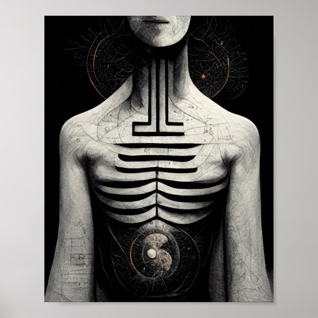 Poster de Arte Surreal do Labyrinth (Frente)