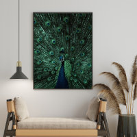 Poster de Arte Turquesa e Pavão Verde