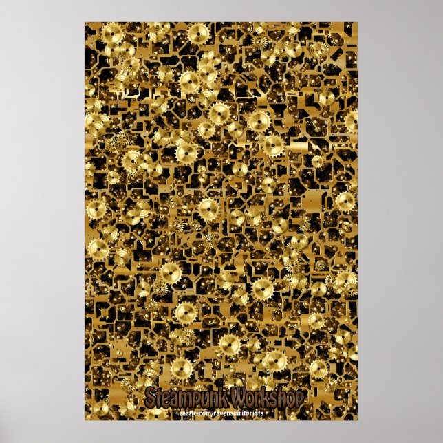 Poster de Artes de Grama Vitoriano Steampunk (Frente)