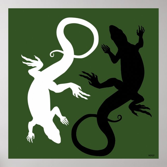 Poster de Artes Répteis de Arte Lizard Poster Gran (Frente)