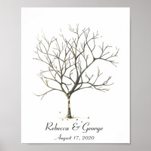 Poster de Árvore de Impressão Digital Personalizáv