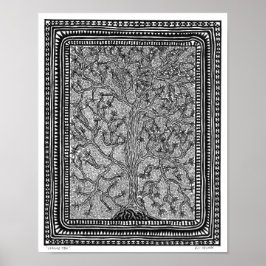 Poster de árvore inclinada