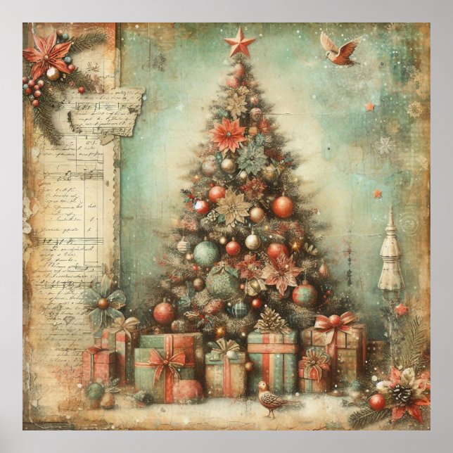 Poster de Árvore Natal Clássica (Frente)