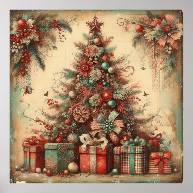 Poster de Árvore Natal Clássica (Frente)