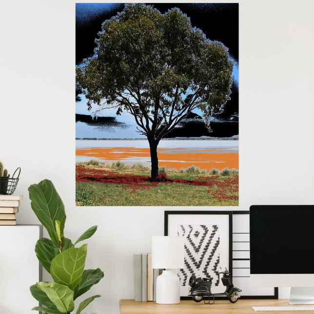 Poster de Árvore Solo do Lago Beeac (Escritório em casa)