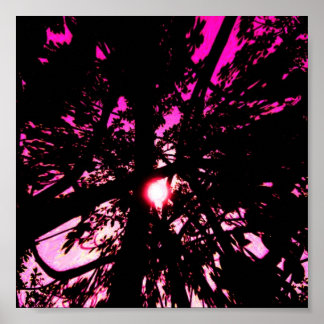 poster de árvores de fantasia