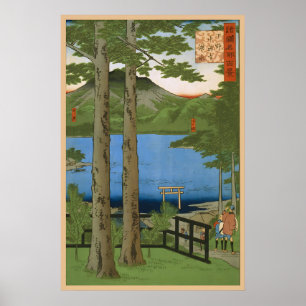 Poster de Árvores Japonesas Hiroshige Decoração de