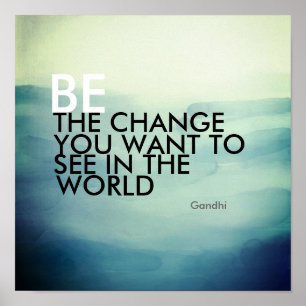 Poster de aspas de Gandhi seja o estilo de alteraç