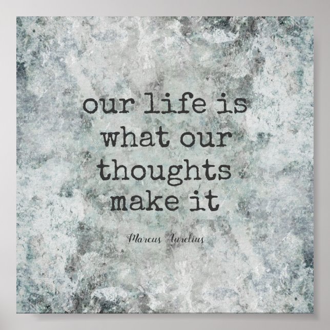 poster de aspas motivacionais no design de pintura (Frente)