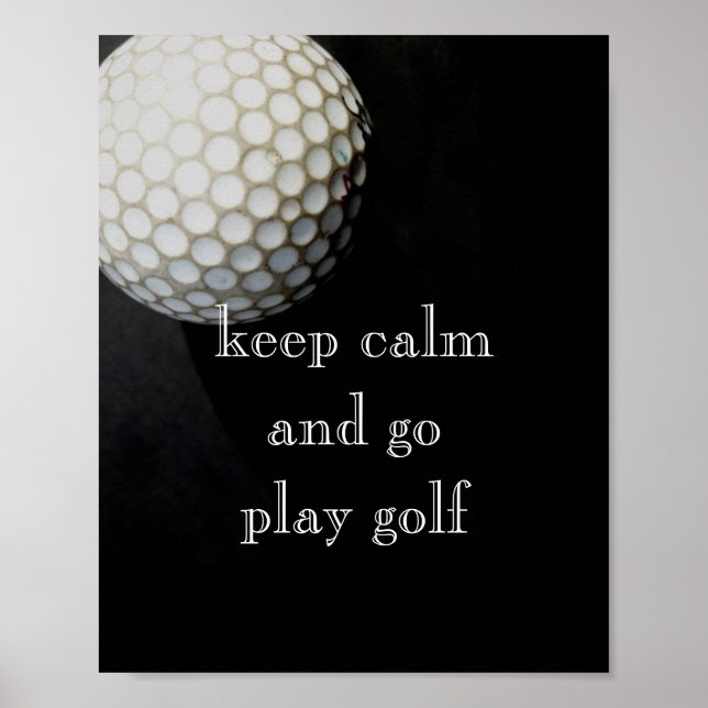 poster de aspas para golfistas preto e branco (Frente)
