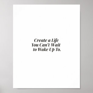 Poster de aspas suntuárias inspiradoras -"Criar um