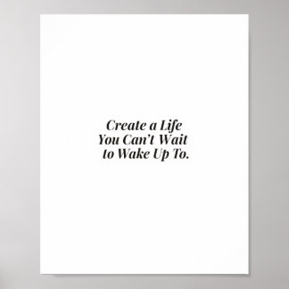 Poster de aspas suntuárias inspiradoras -"Criar um